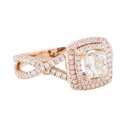 14KT Rose Gold 1.64 ctw Diamond Ring