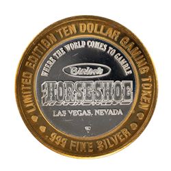 .999 Fine Silver Horseshoe Las Vegas, Nevada $10 Limited Edition Gaming Token