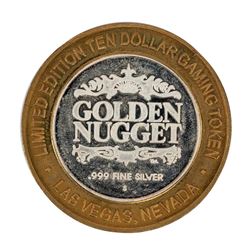 .999 Fine Silver Golden Nugget Las Vegas, Nevada $10 Limited Edition Gaming Token