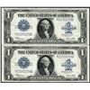 Image 1 : Lot of (2) 1923 $1 Silver Certificate Notes