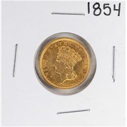 1854 $3 Indian Princess Head Gold Coin