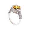 Image 3 : 14KT White Gold 3.86 ctw Yellow Sapphire and Diamond Ring