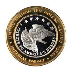 .999 Silver Imperial Palace Hotel & Casino Las Vegas $10 Limited Edition Gaming Token