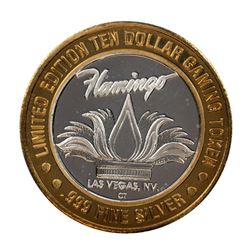 .999 Silver Flamingo Hilton Las Vegas, Nevada $10 Casino Limited Edition Gaming Token