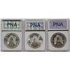 Image 2 : THREE AMERICAN SILVER EAGLES: