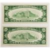 Image 2 : 2 PCS. 1928-B $10.00 FEDERAL RESERVE NOTES CHICAGO