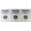 Image 1 : (3) PCGS GRADED WASHINGTON QUARTERS