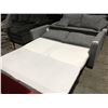 Image 2 : GREY  UPHOLSTERED PULL OUT SOFA BED - QUEEN SIZE