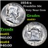 Image 1 : 1954-s Franklin Half Dollar 50c Grades Choice+ Unc