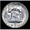 Image 3 : 1954-s Franklin Half Dollar 50c Grades Choice+ Unc
