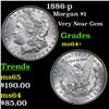 Image 1 : 1886-p Morgan Dollar $1 Grades Choice+ Unc