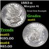 Image 1 : 1883-o Morgan Dollar $1 Grades GEM Unc