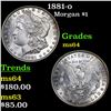 Image 1 : 1881-o Morgan Dollar $1 Grades Choice Unc