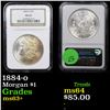 Image 1 : NGC 1884-o Morgan Dollar $1 Graded ms63+ By NGC