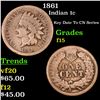Image 1 : 1861 Indian Cent 1c Grades f+