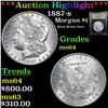 Image 1 : ***Auction Highlight*** 1887-s Morgan Dollar $1 Graded Choice Unc By USCG (fc)