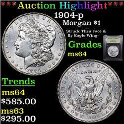 ***Auction Highlight*** 1904-p Morgan Dollar $1 Graded Choice Unc By USCG (fc)