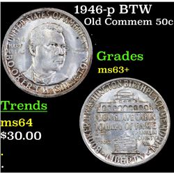 NGC 1946-p BTW Old Commem Half Dollar 50c Graded ms63+ By NGC