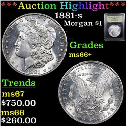 ***Auction Highlight*** 1881-s Morgan Dollar $1 Graded GEM++ Unc By USCG (fc)