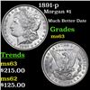 Image 1 : 1891-p Morgan Dollar $1 Grades Select Unc