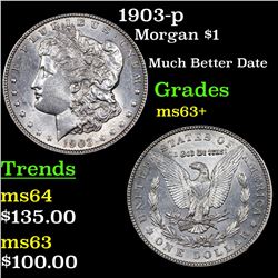 1903-p Morgan Dollar $1 Grades Select+ Unc
