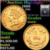 Image 1 : ***Auction Highlight*** 1888 Gold Dollar $1 Graded Choice+ Unc By USCG (fc)