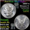 Image 1 : ***Auction Highlight*** 1897-s Morgan Dollar $1 Graded GEM Unc PL By USCG (fc)