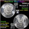 Image 1 : ***Auction Highlight*** 1886-p Morgan Dollar $1 Graded Choice Unc+ DMPL By USCG (fc)