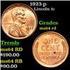 Image 1 : 1923-p Lincoln Cent 1c Grades Choice Unc RD