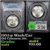 Image 1 : PCGS 1952-p Wash/Car Old Commem Half Dollar 50c Graded ms64 By PCGS