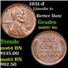 Image 1 : 1931-d Lincoln Cent 1c Grades Select+ Unc BN