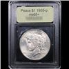 Image 4 : ***Auction Highlight*** 1935-p Peace Dollar $1 Graded GEM+ Unc By USCG (fc)