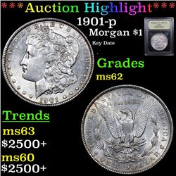 ***Auction Highlight*** 1901-p Morgan Dollar $1 Graded Select Unc By USCG (fc)