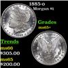 Image 1 : 1885-o Morgan Dollar $1 Grades GEM+ Unc