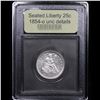 Image 4 : ***Auction Highlight*** 1854-o Seated Liberty Quarter 25c Graded Unc Details By USCG (fc)