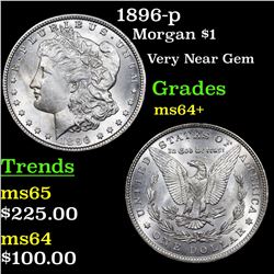 1896-p Morgan Dollar $1 Grades Choice+ Unc