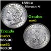 Image 1 : 1881-o Morgan Dollar $1 Grades Select Unc