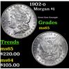Image 1 : 1902-o Morgan Dollar $1 Grades GEM Unc