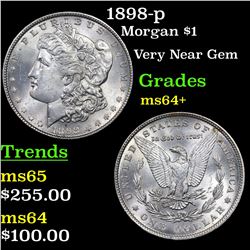 1898-p Morgan Dollar $1 Grades Choice+ Unc