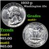 Image 1 : 1932-p Washington Quarter 25c Grades Select+ Unc