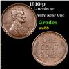 Image 1 : 1910-p Lincoln Cent 1c Grades Choice AU/BU Slider