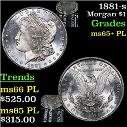 1881-s Morgan Dollar $1 Grades GEM+ PL
