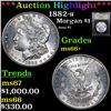 Image 1 : ***Auction Highlight*** 1882-s Morgan Dollar $1 Graded GEM++ Unc By USCG (fc)