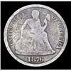 Image 2 : 1876-cc Seated Liberty Dime 10c Grades vf details