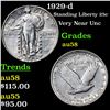 Image 1 : 1929-d Standing Liberty Quarter 25c Grades Choice AU/BU Slider