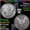 Image 1 : ***Auction Highlight*** 1886-s Morgan Dollar $1 Graded Select Unc PL By USCG (fc)