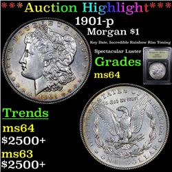 ***Auction Highlight*** 1901-p Morgan Dollar $1 Graded Choice Unc By USCG (fc)