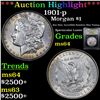 Image 1 : ***Auction Highlight*** 1901-p Morgan Dollar $1 Graded Choice Unc By USCG (fc)