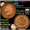Image 1 : ***Auction Highlight*** 1884 Indian Cent 1c Graded Select+ Proof Rd By USCG (fc)