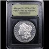 Image 4 : ***Auction Highlight*** 1878-p 7/8tf Vam 43 Hot 50 Morgan Dollar $1 Graded Choice Unc PL By USCG (fc